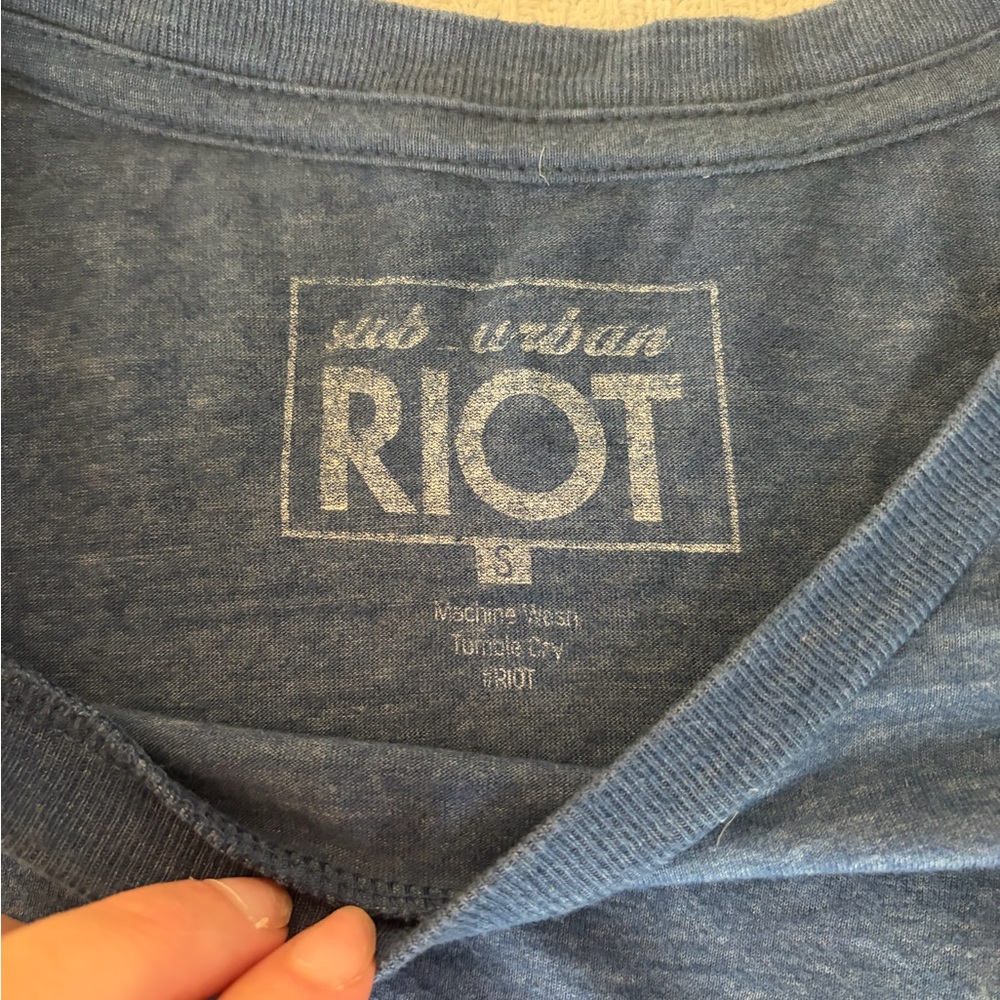 Sub_Urban Riot Heathered Blue Logo Tee - Picture 2 of 2